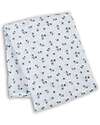 Lulujo Baby Swaddle Blanket 100x100 cm - Blueberries - 100% Cotton Muslin Muslin Swaddle