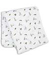 Lulujo Baby Swaddle Blanket 100x100 cm - Bunnies - 100% Cotton Muslin Muslin Swaddle