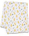 Lulujo Baby Swaddle Blanket 100x100 cm - Ducks - 100% Cotton Muslin Muslin Swaddle