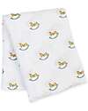 Lulujo Baby Swaddle Blanket 100x100 cm - Rocking Horse - 100% Cotton Muslin Muslin Swaddle