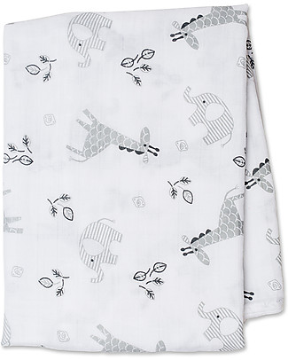 Lulujo Baby Swaddle Blanket 120 x 120 cm, Afrique - 100% cotton muslin Muslin Swaddle