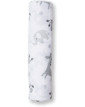 Lulujo Baby Swaddle Blanket 120 x 120 cm, Afrique - 100% cotton muslin Muslin Swaddle