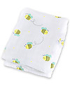 Lulujo Baby Swaddle Blanket 120 x 120 cm, Bumbling Bee - 100% cotton muslin Muslin Swaddle