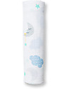 Lulujo Baby Swaddle Blanket 120 x 120 cm, Dreamland - 100% cotton muslin Muslin Swaddle