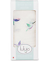 Lulujo Baby Swaddle Blanket 120 x 120 cm, Hummingbird - Bamboo muslin Muslin Swaddle