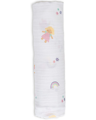 Lulujo Baby Swaddle Blanket 120 x 120 cm, Lulu - 100% cotton muslin Muslin Swaddle