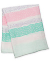 Lulujo Baby Swaddle Blanket 120 x 120 cm, Pink Stripes - Bamboo muslin Muslin Swaddle