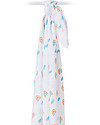 Lulujo Baby Swaddle Blanket 120 x 120 cm, Rainbow Sky - 100% cotton muslin Muslin Swaddle