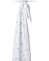 Lulujo Baby Swaddle Blanket 120 x 120 cm, Unicorns - 100% cotton muslin Muslin Swaddle