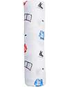 Lulujo Baby Swaddle Blanket 120x120 cm - Hockey - Cotton and Bamboo Viscose Muslin Swaddle