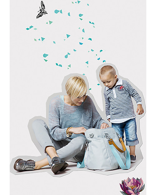 Lässig Green Label Mix’n Match Changing Bag, Light Grey - Lots of accessories, 100% recycled Diaper Changing Bags