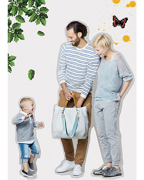 Lässig Green Label Mix’n Match Changing Bag, Light Grey - Lots of accessories, 100% recycled Diaper Changing Bags