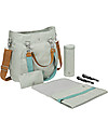 Lässig Green Label Mix’n Match Changing Bag, Light Grey - Lots of accessories, 100% recycled Diaper Changing Bags