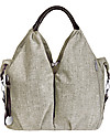 Lässig Neckline Green Label Changing Bag, Choco Melange - Lots of accessories, 100% recycled Diaper Changing Bags