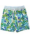 Maghi e Maci Firenze Boy's Swim Trunks, Green/Light Blue - 100% Cotton, Hand Made in Florence Swimming Trunks