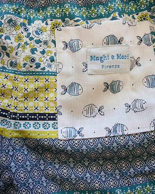 Maghi e Maci Firenze Boy's Swim Trunks, Liberty - 100% Cotton, Hand Made in Florence Swimming Trunks