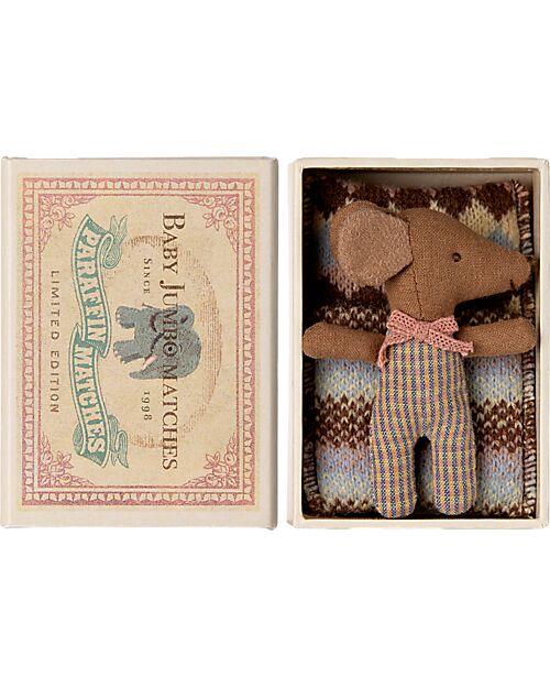 Maileg Awake/Asleep Mouse in Matchbox - 8 cm Puppets