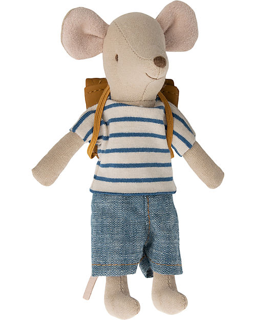 Maileg Big Brother Tricycle Mouse - 13cm - with Magnets on the Hands Puppets