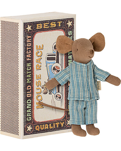 Maileg Big Brother with Pajamas in Matchbox - 13cm - Vintage Design! Puppets