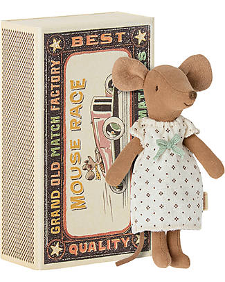 Maileg Big Sister with Pajamas in Matchbox - 13cm - Vintage Design! Puppets