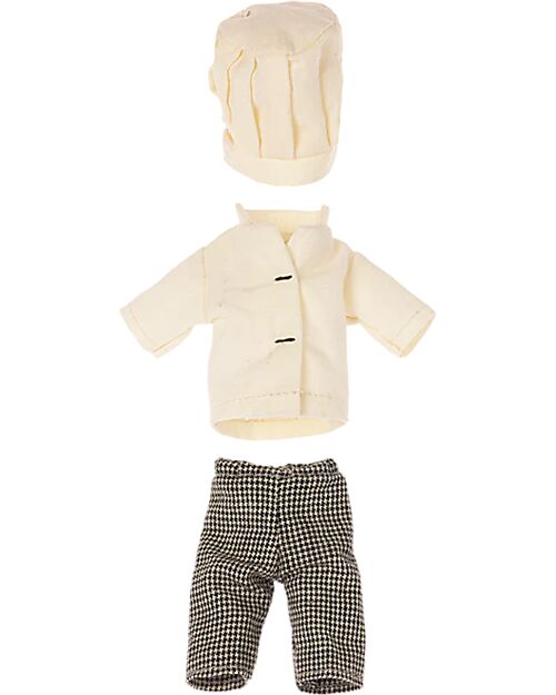 Maileg Chef mouse with Soup Pot and Spoon - 13 cm - for Maileg Doolhouse Puppets