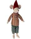 Maileg Christmas Mouse - Medium - Boy - Height 37 cm Puppets