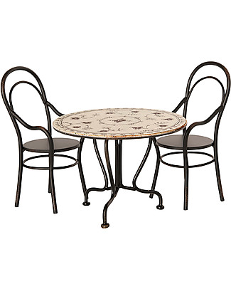 Maileg Dining Table with Chairs - 8 cm - For Maileg Dollhouse Dolls Accessories