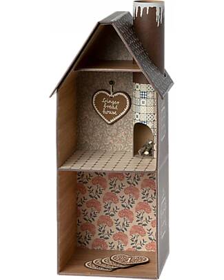Maileg Gingerbread House - Mouse - with Christmas Decorations - 45 x 17,5 cm Puppets