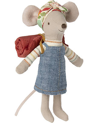 Maileg Hiker Mouse - Big Sister - Sleeping Bag - 12 cm Puppets
