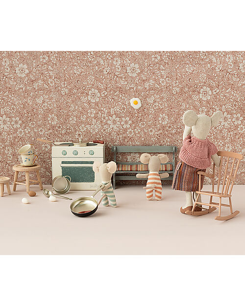 Maileg Kitchen Set - 8 cm - for Maileg Mouse House - Eggs and Sausages Utensils Puppets