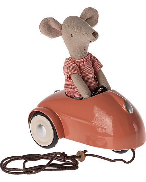 Maileg Mouse Machine - Coral - 7 cm - String Included Puppets