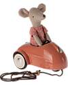 Maileg Mouse Machine - Coral - 7 cm - String Included Puppets