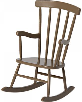 Maileg Mouse Rocking Chair - Light Brown - Height 11 cm Puppets