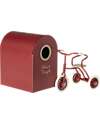 Maileg Mouse Tricycle - Red - 9 cm - with Garage Box Puppets