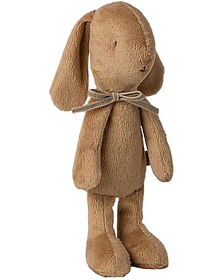 Maileg Plush Rabbit with Bow - Brown - 21 cm Puppets