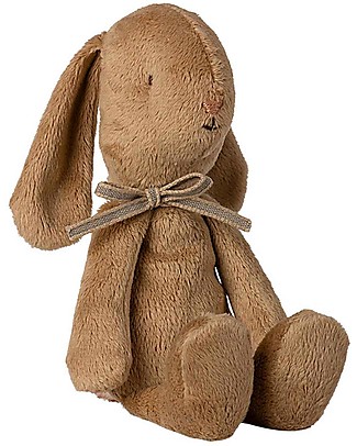 Maileg Plush Rabbit with Bow - Brown - 21 cm Puppets