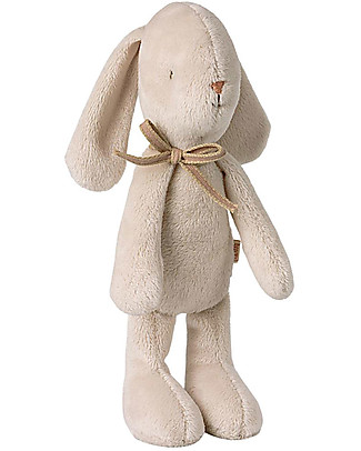 Maileg Plush Rabbit with Bow - White - 21 cm Soft Toys