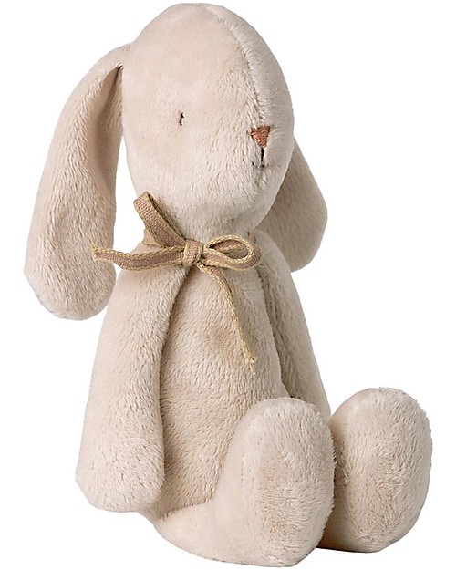 Maileg Plush Rabbit with Bow - White - 21 cm Soft Toys