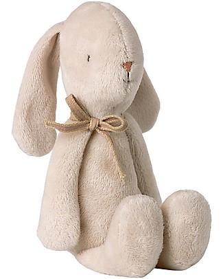 Maileg Plush Rabbit with Bow - White - 21 cm Soft Toys