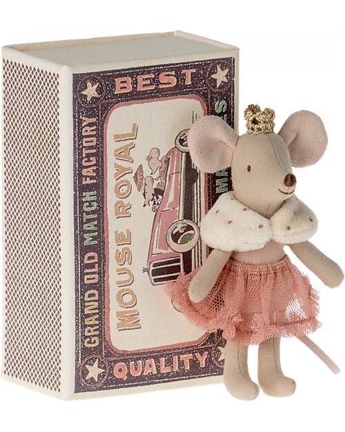 Maileg Princess Mouse - Little Sister in Matchbox - Height 11 cm Puppets