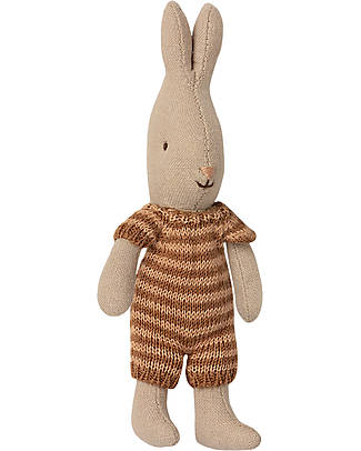 Maileg Rabbits - Height 16cm - Amber Striped Suit Puppets