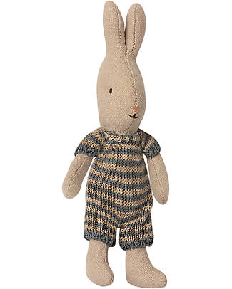 Maileg Rabbits - Height 16cm - Blue Striped Suit Puppets