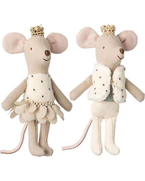 Maileg Royal Twin Mice - Sister and Brother in Box - Height 11 cm Puppets
