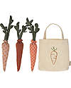 Maileg Set 3 Carrots with Mini Shopping Bag - 14x8 cm Puppets