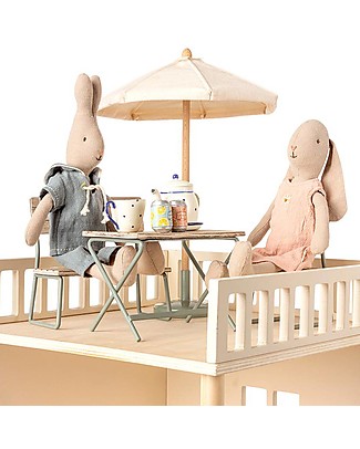 Maileg Small Garden Set - Table with Bench and Chair - 9 cm Story Making Games