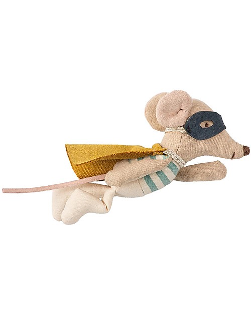 Maileg SuperHero Mouse, in Suitcase - 10 cm Puppets