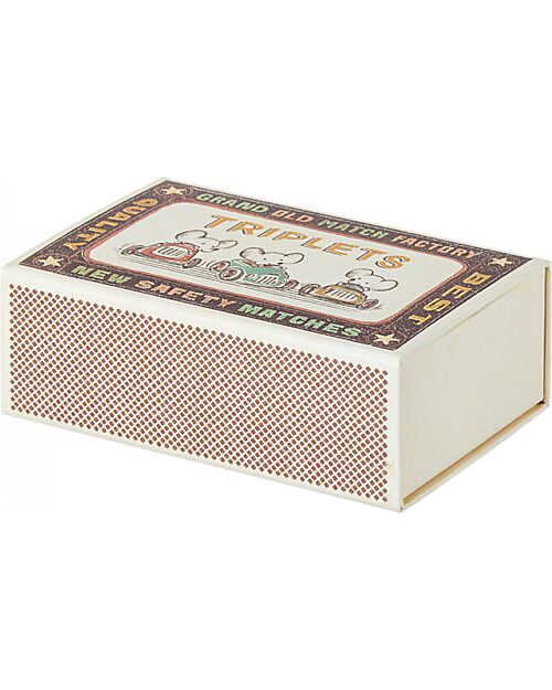 Maileg Three Mouse Siblings in Matchbox - 8 cm Puppets