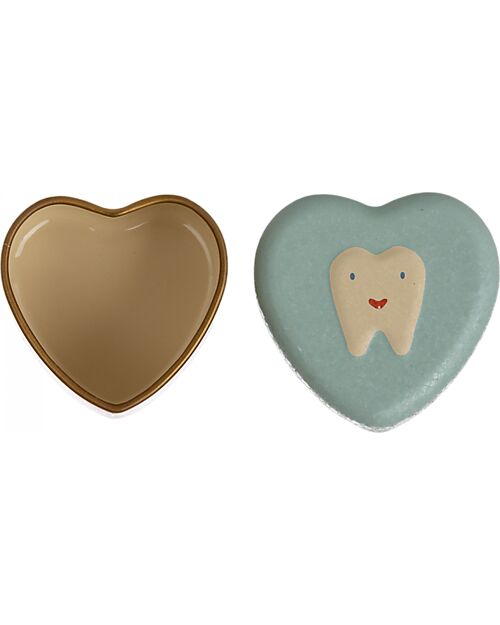 Maileg Tooth Storage Box - Mint - Metal Puppets