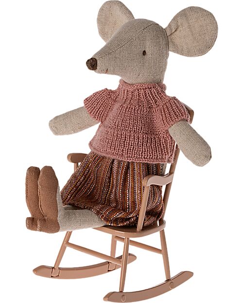 Maileg Topo Rocking Chair - Dark Powder - Height 11 cm Puppets