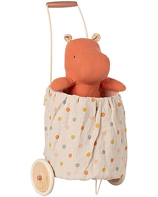 Maileg Trolley with Dots - Pink - Height 56 cm Puppets